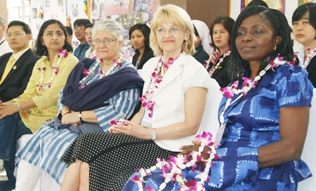 Delegates from India, Estonia and Nigeria enjoy their visit to the Father Ray Foundation.